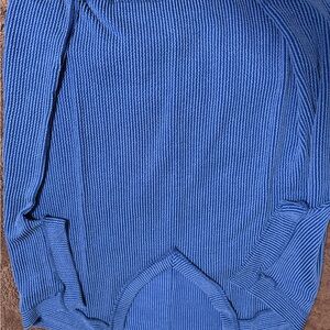 Blue Ribbed women’s short sleeve